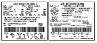 Ford Escape. Locating the Safety Compliance Certification Labels. What Is the Gross Axle Weight Rating. What Is the Gross Vehicle Weight Rating. What Is the Gross Combined Weight Rating