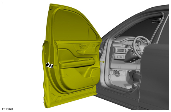Ford Escape - Removal and Installation - Front Door Check Arm - Body