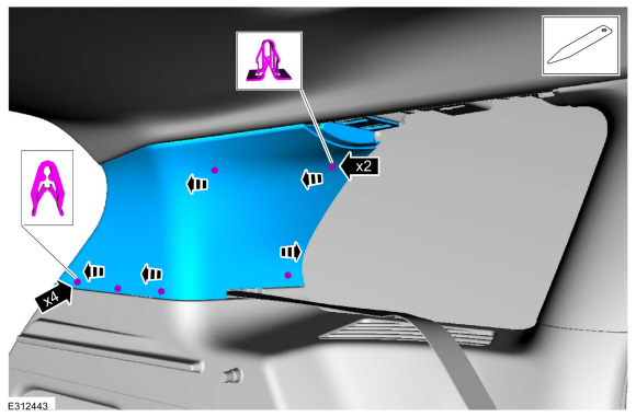 Ford Escape - Removal and Installation - Front Door Trim Panel