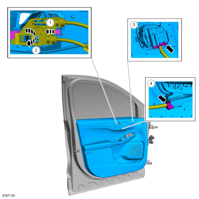 Ford Escape - Removal and Installation - Front Door Trim Panel