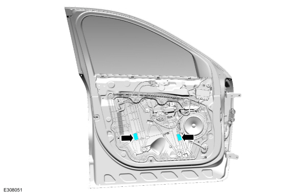 Ford Escape - Removal and Installation - Front Door Window Regulator