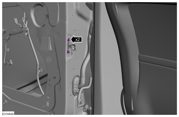 Ford Escape - Removal and Installation - Rear Door Check Arm - Body