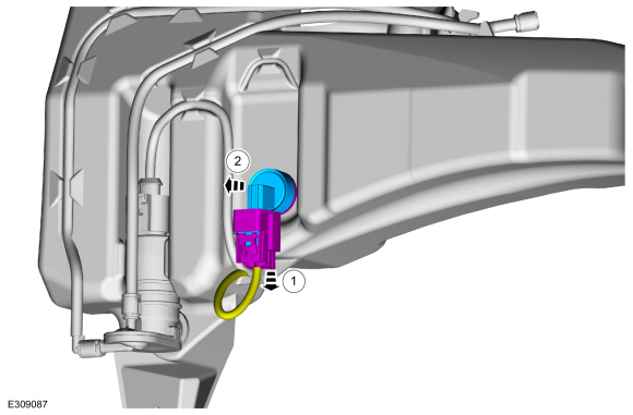Ford Escape - Removal and Installation - Windshield Washer Fluid Level